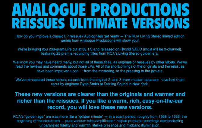 ANALOGUE PRODUCTIONS spot